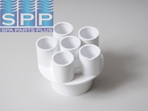 672-4260 - Manifold PVC,Water,WATERW,2 Inch S x (6) 3/4 Inch S Ports - 672-4260