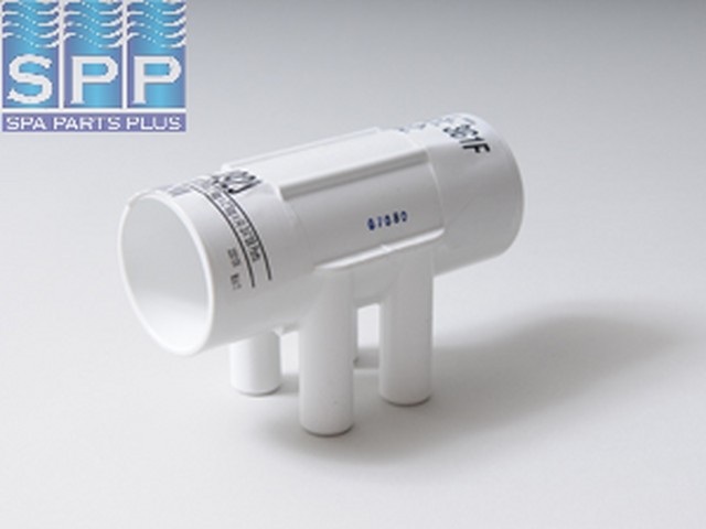 672-4920 - Manifold PVC,Water,WATERW,2 Inch Spg x 2 Inch Spg x (4) 3/4 Inch SB Ports - 672-4920