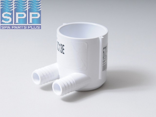 672-7160 - Manifold PVC,Water,WATERW,2 Inch S x Dead End x (2) 3/4 Inch RB Ports - 672-7160