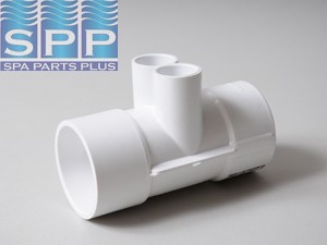 672-7910 - Manifold PVC,Water,WATERW,2 Inch S x 2 Inch S x (2) 3/4 Inch S Ports - 672-7910