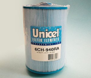 6CH-940RA - Filter Cartridge,UNICEL,45 Sq Ft,6 Inch OD x 8-1/4 Inch Long - 6CH-940RA