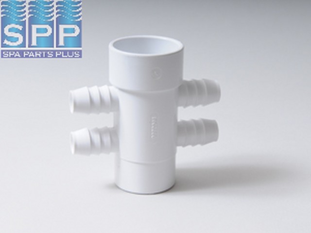 72044 - Manifold PVC,Air,G/GIND,1.5 Inch S x 1.5 Inch Spg x(4)3/4 Inch SB Port - 72044