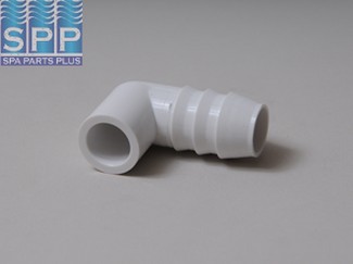 73490 - Fittings PVC,Barbed 90 Deg Adapter,G/GIND,3/4 Inch Barb x 1/2 Inch Spg - 73490