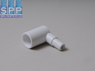 73890 - Fittings PVC,Barbed Adapter,G/GIND,3/8 Inch Barb x 1/2 Inch Spg,90 deg - 73890