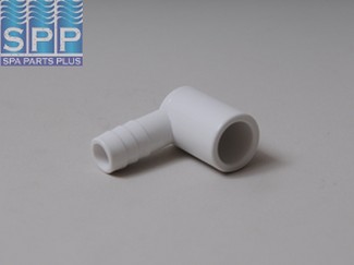 73895 - Fittings,PVC,Barbed 90 Deg Adapter,G/GIND,1/2 Inch B x 1/2'Spg - 73895