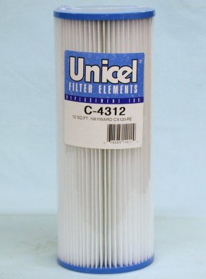 C-4312 - Filter Cartridge,UNICEL,12 Sq Ft,4-5/8 Inch OD x 11-7/8 Inch Long - C-4312
