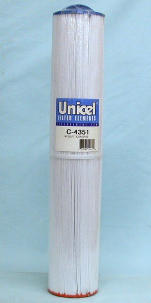 C-4351 - Filter Cartridge,UNICEL,50 Sq Ft,4-1/4 Inch OD x 23-3/4 Inch Long - C-4351