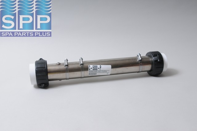 C-5000-P - Heater Manifold(Universal)Flo-Thru,SS,2 Inch x 15 Inch L,w/5 PS Taps - C-5000-P