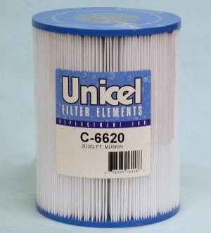 C-6620 - Filter Cartridge, UNICEL, Muskin, 20 Sq Ft, 6.25 Inch x8 Inch - C-6620