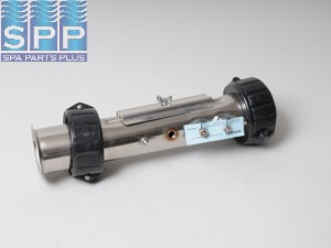 C2400-1002 - Heater Assy,Spa Bldrs,AP4,Flo-Thru S/S,4kW,240V,2 Inch x 12 Inch L - C2400-1002