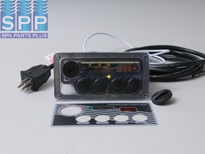 CC4D-240-10-I00 - Spa Side Cntrl,Air,TECMARK,240V,4BTN,w/Temp Display,w/T-Stat - CC4D-240-10-I00