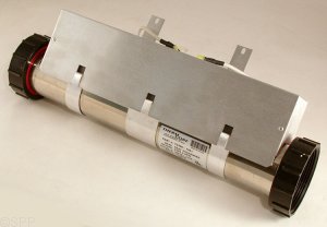 F2400-1001 - Heat Exchanger,Leisure Bay,Flo-Thru,SS,4kW,240V,3 Inch x 17.5 Inch L - F2400-1001