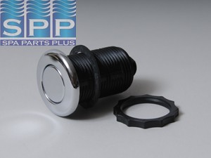 MPT-3428-CHR - Air Button,TECMAR,Lowprofile,1-1/4 Inch H,1-5/8 Inch F,1-7/8 Inch L,Chr - MPT-3428-CHR