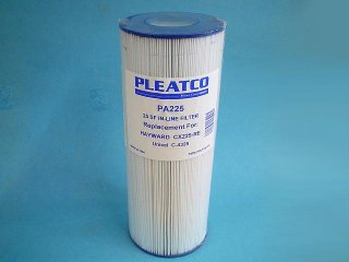 PA225-EC - Pleatco Filter Cartridge - Diameter: 4.625 Inch, 117.475 mm, Length: 11.875 Inch, 301.625 mm, Top Hole Size: 2.0625 Inch, 52.3875 mm, Bottom Hole Size: 2.0625 Inch, 52.3875 mm, Media Sq Ft: 25, Media Weight: 4 oz. - PA225 - PLEATCO - PA225-EC - N