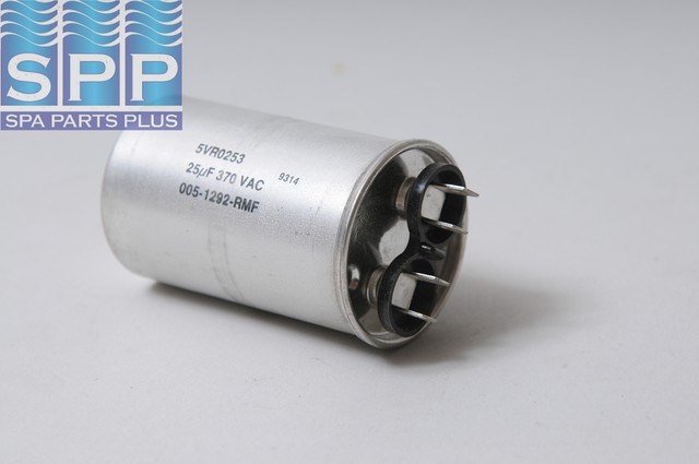 RD-25-370 - Pump Run Capacitor,ESSEX,25 MFD,370VAC,1-3/4 Inch x 2-7/8 Inch - RD-25-370