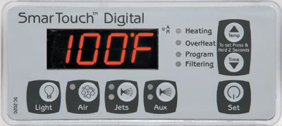 SC-2020 - Spa Side Cntrl,Electr,ACC,SC2020,7BTN,LED,5'Cbl,14Pin Ribbon - SC-2020