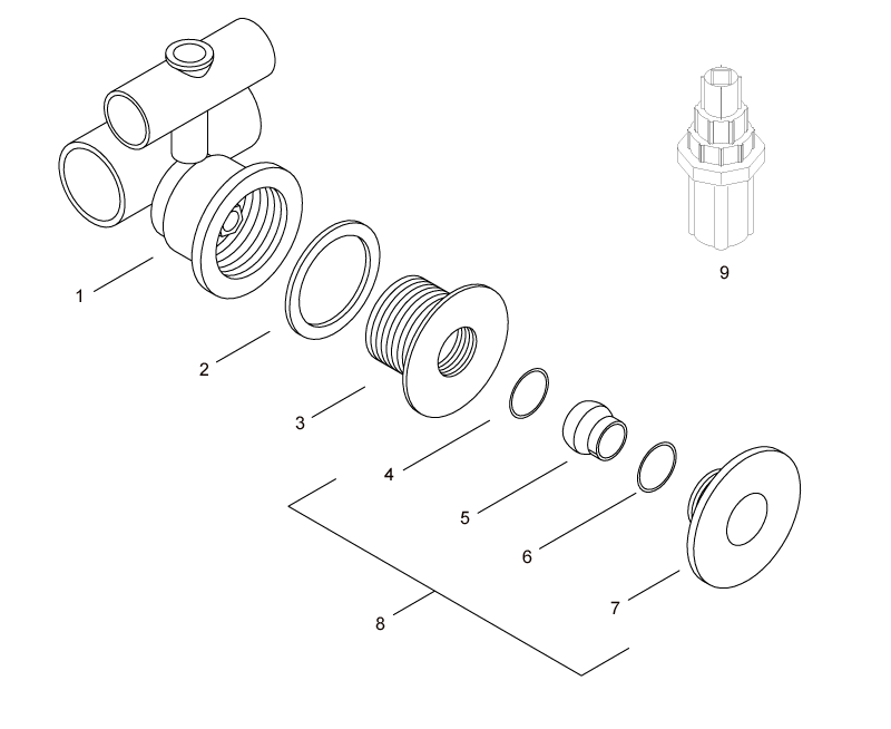 Hydro Air Slimline Jet Assembly
