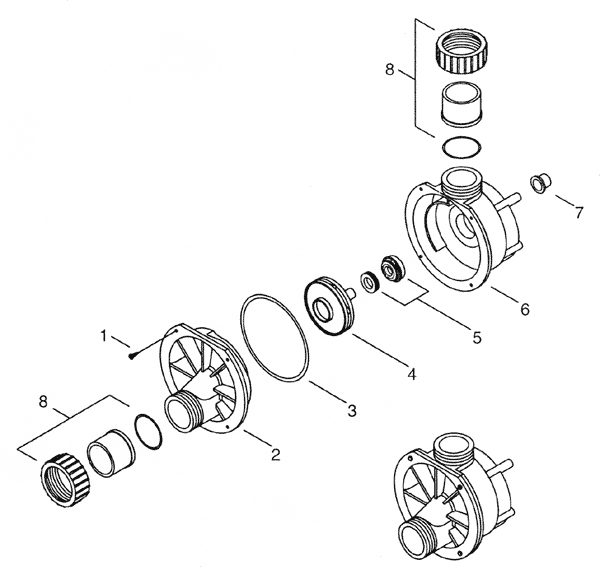 Waterway Self Draining Bath Wet End