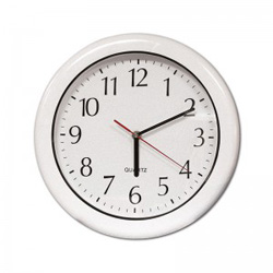 PM52600 - 12in Abs Outdoor Clock - White - 52600 - PM52600