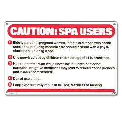 PM40360 - Spa Sign - Caution: Spa Users - 40360 - PM40360