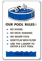 PM41370 - Pool Sign - Our Pool Rules - Aboveground Pools - 41370 - PM41370