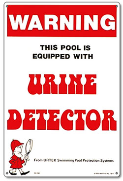 PM41350 - Pool & Spa Sign - Urine Detector - PM41350