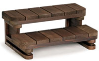 Double Tier Redwood Spa Step