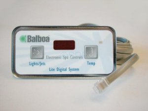 54116 - Spa Side Cntrl,Electr,BALBOA,Lite Leader,2BTN,LED,10'Cbl - 54116