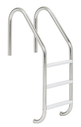 SRS-35-729 - Inground Pool Ladder - SS, 3 Step Plastic Hip Treads - VLLS-103E - SRS-35-729