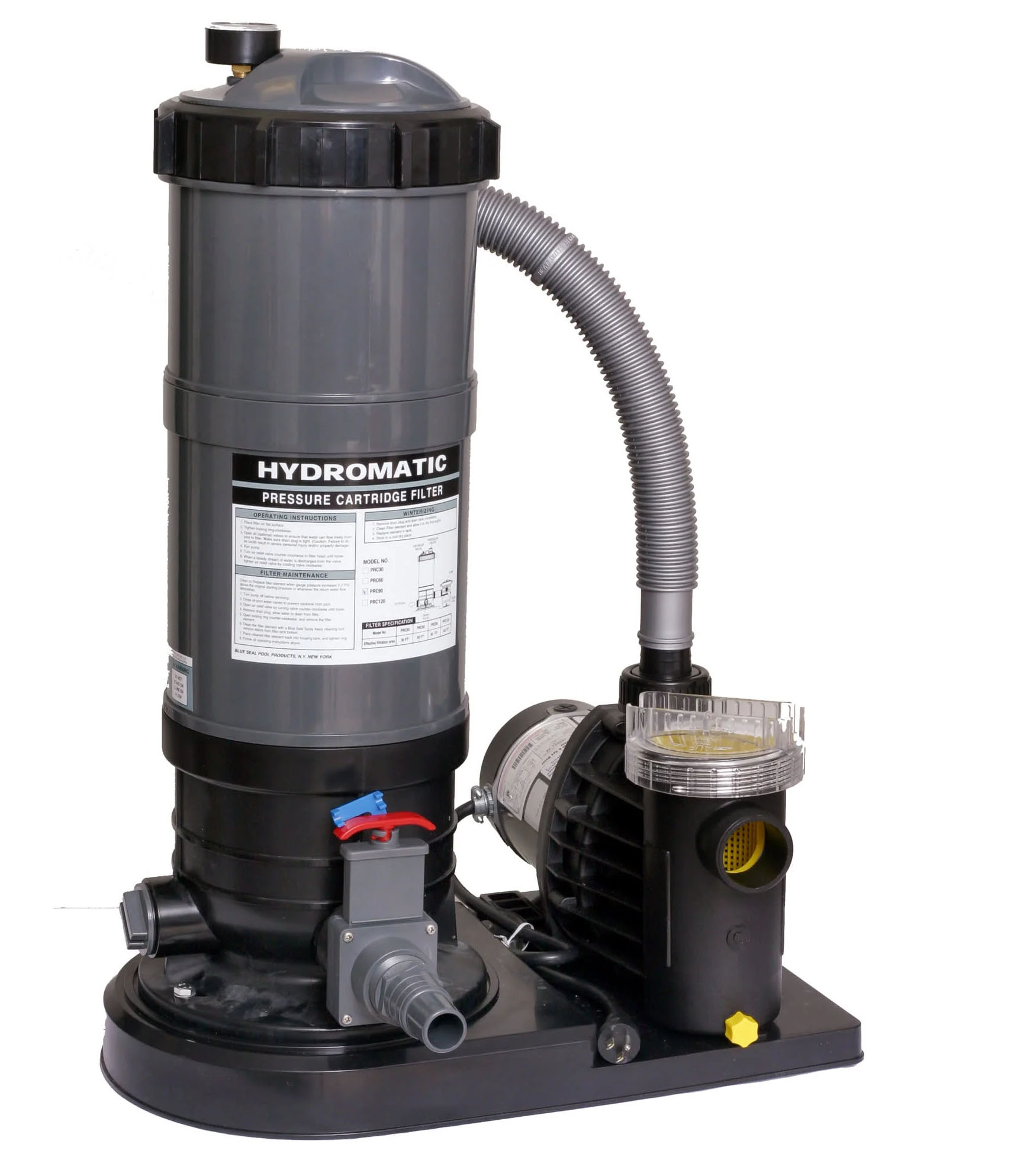 NE635 - Hydro - 90 Sq. Ft. Cartridge Filter with 1 HP Pump - NE635 - N