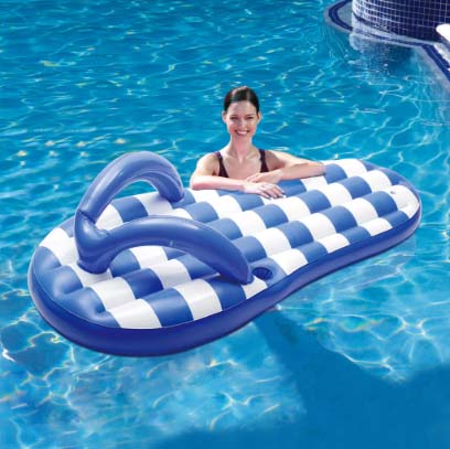 NT1775 - Marine Blue Flip Flop 71-in Inflatable Pool Float - NT1775 - N