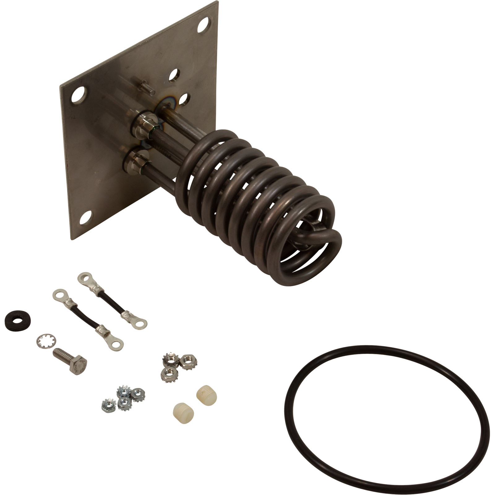 47-555-2030T - 5 Inch x 5 Inch Flange Element, Dual 5/16 Inch thermowells, studs for thermodisc, 1/8 Inch npt pressure switch tap, hole for current collector bolt. 1.375/5.5kW, Univ Brett, 115v/230v,Titanium - Element does not include 1/8 - 47-555-2030T - N 47-555-2030T - 5 Inch x 5 Inch Flange Element, Dual 5/16 Inch thermowells, studs for thermodisc, 1/8 Inch npt pressure switch tap, hole for current collector bolt. 1.375/5.5kW, Univ Brett, 115v/230v,Titanium - Element does not include 1/8 - 47-555-2030T - N