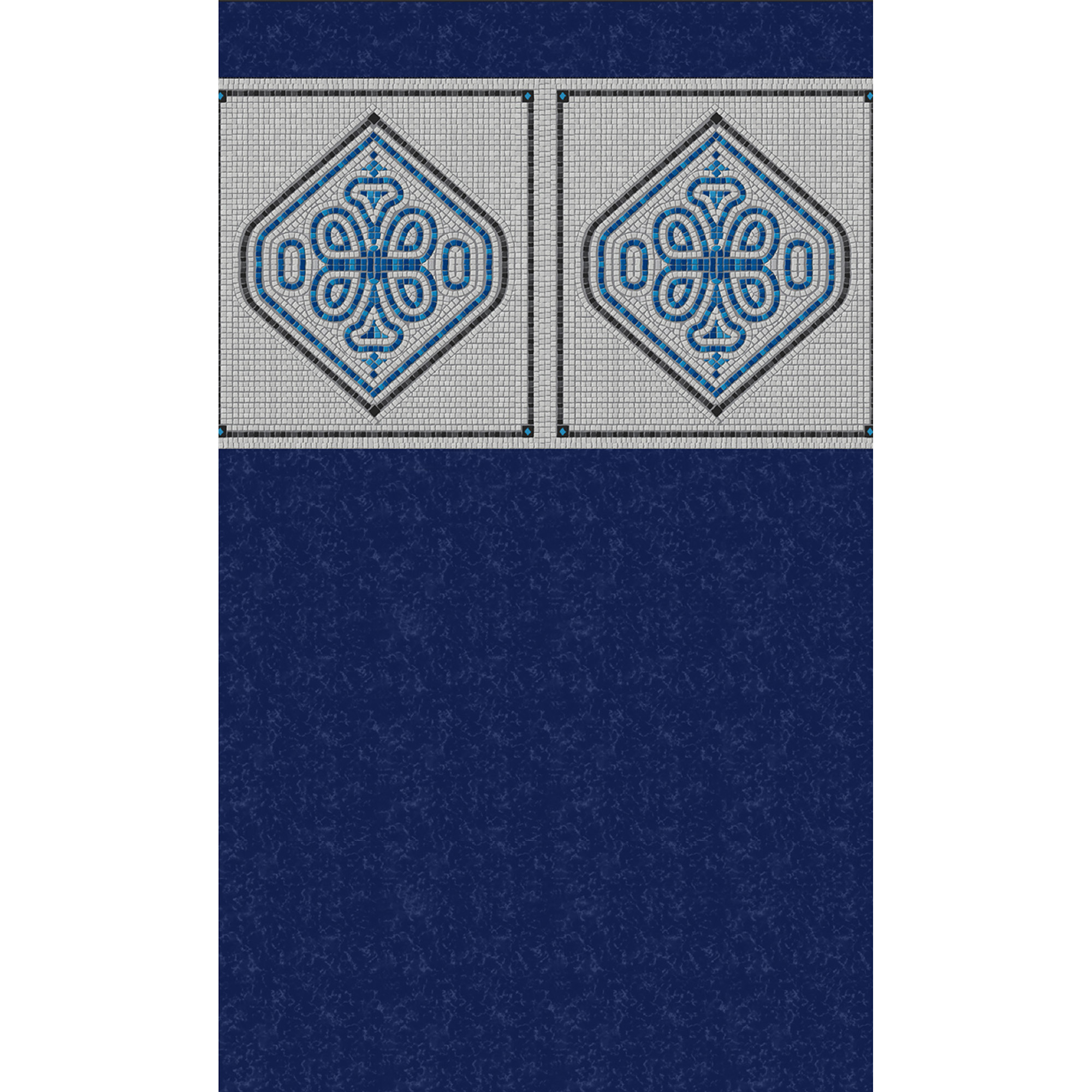 NL318-40 - Mangalore Mosaic 21-ft Round Heavy Gauge Unibead Liner - 52-in - NL318-40